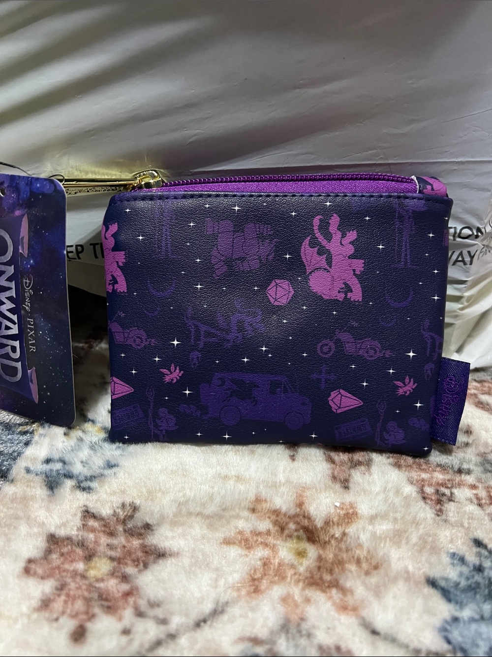 Disney Loungefly Onward Themed Purple Coin Pouch